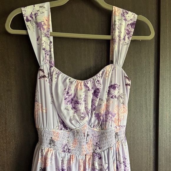 Grace Karin Lavender Floral Dress - Picture 3 of 7